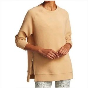 Varley Manning Ribbed Sweatshirt with Zippers - S